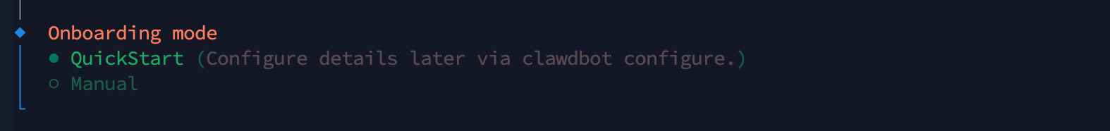 Select an Onboarding Mode - QuickStart